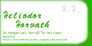 heliodor horvath business card